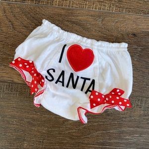 Boutique Santa Diaper Cover 0-6 Months